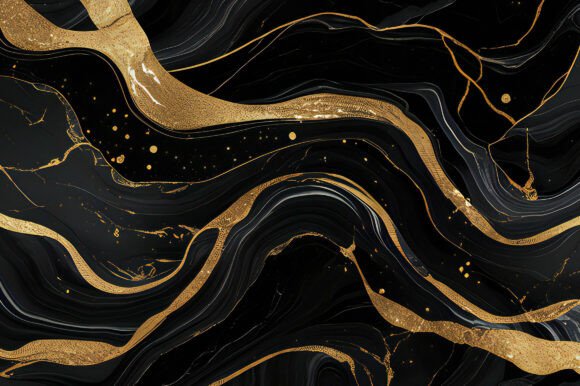 A Black and Gold Marbled Surface for Stunning Visual Impact