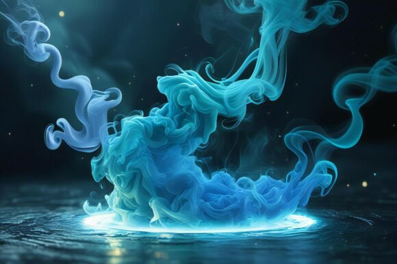 A Blue Smoke in Water