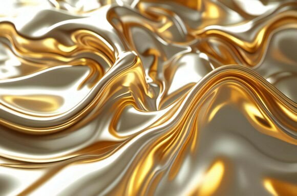 A Close Up of a Gold and Silver Liquid: A Versatile Visual Resource