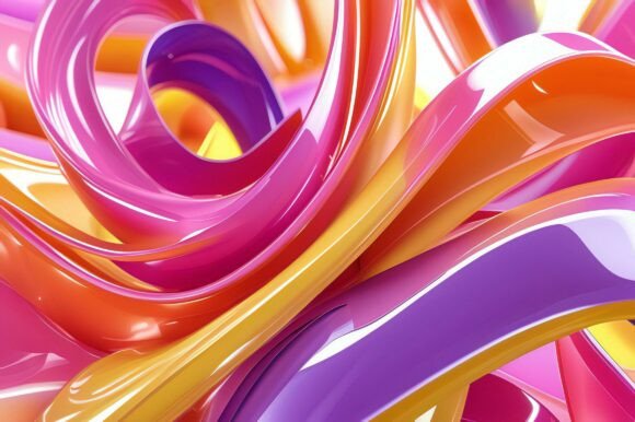 A Close Up of Colorful Swirls