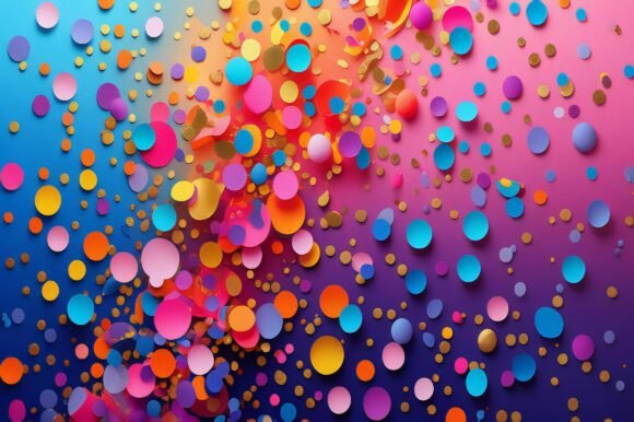 A Colorful Confetti on a Surface: Elevate Your Creative Projects with a Vibrant Background