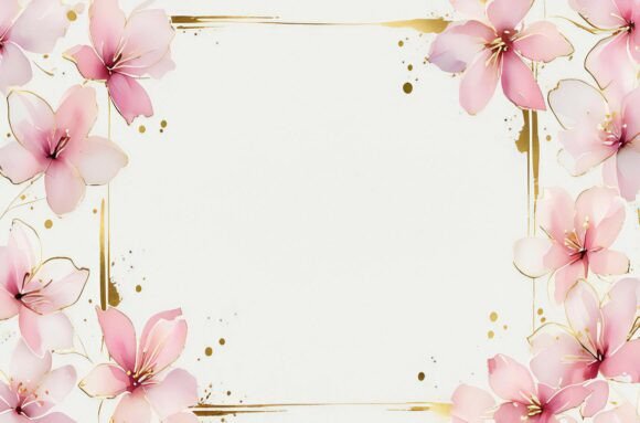 A Frame of Pink Flowers: Elevate Your Creative Projects with a Stunning Background