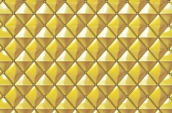 A Gold Diamond Shaped Textured Wall