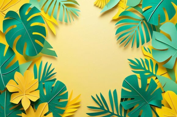 A Group of Paper Cut Leaves: A Versatile Design Element for Modern Creatives