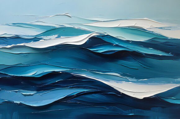A Painting of Waves of Blue and White: A Versatile Creative Resource