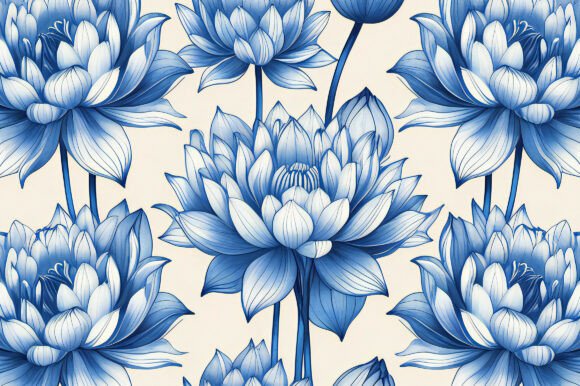 A Pattern of Blue Flowers: A Versatile Design Resource