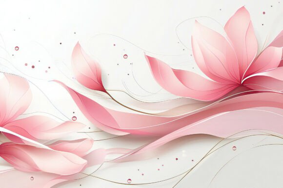 A Pink Flowers with Swirls
