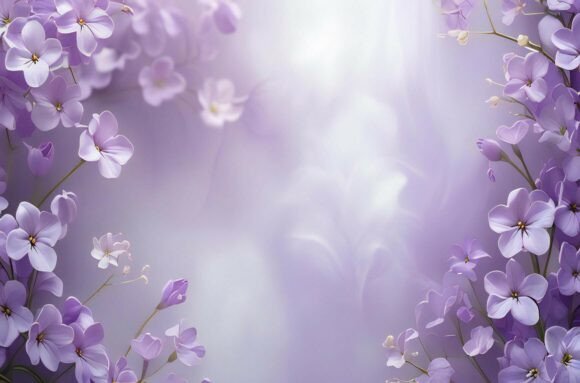 A Purple Flowers on a White Background: A Versatile Design Resource