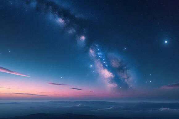 A View of the Milky Way from a Mountain