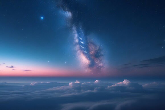Clouds and Stars in the Sky