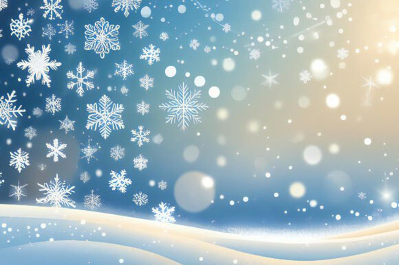 Snowflakes Falling on a Blue Background: A Versatile Design Resource
