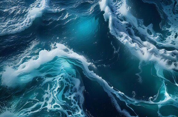 Waves in the Ocean with Foamy Waves